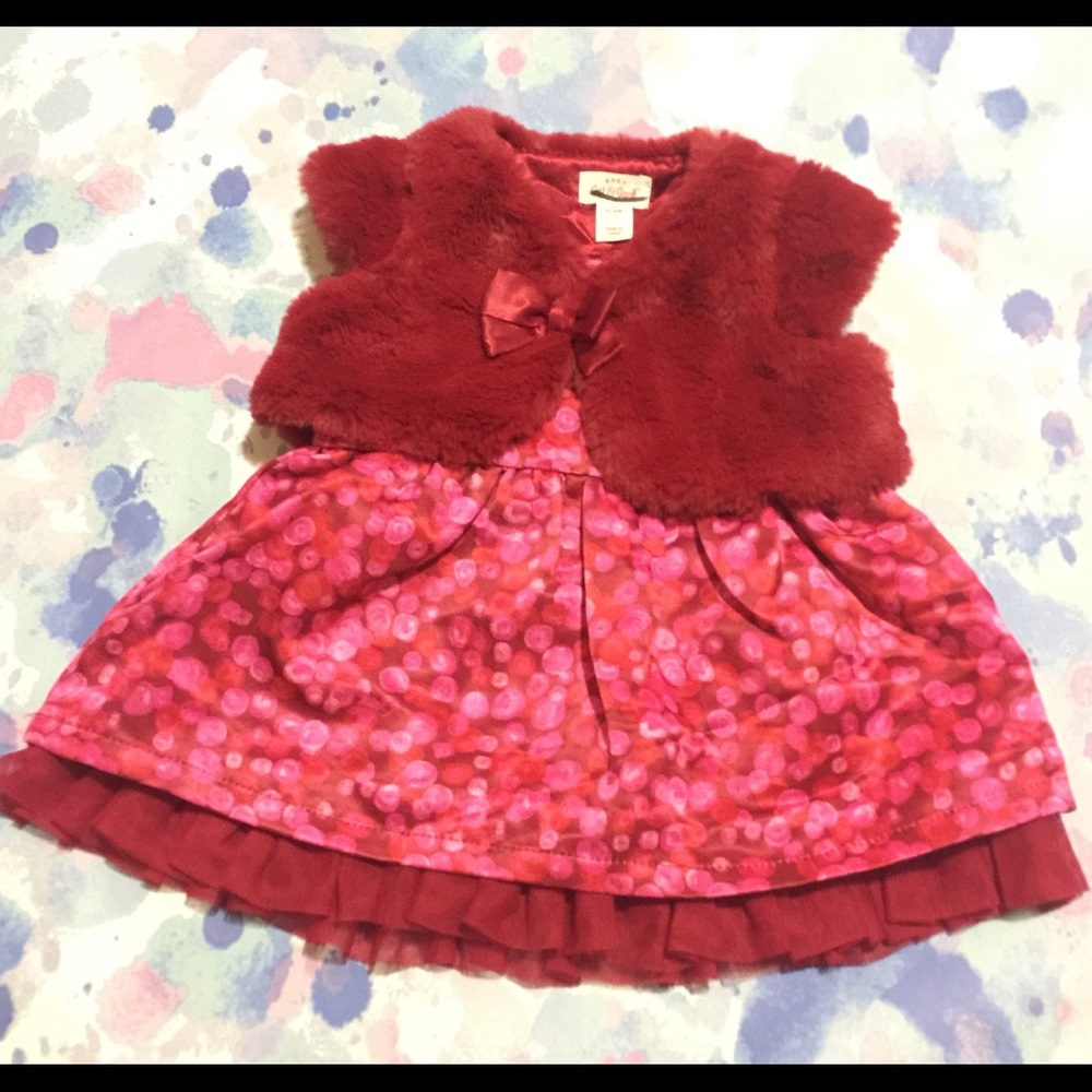 ⭐️ Red Dress baby girl Size (Newborn) *New